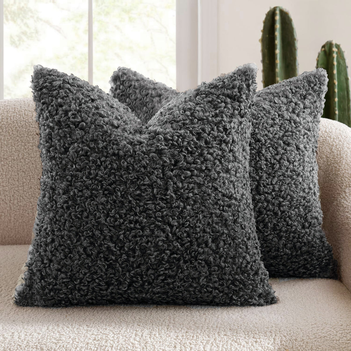 Fluffy Textured Decorative Pillow