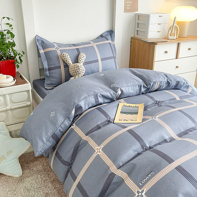 Modern Plaid Bedding Set Homeandso