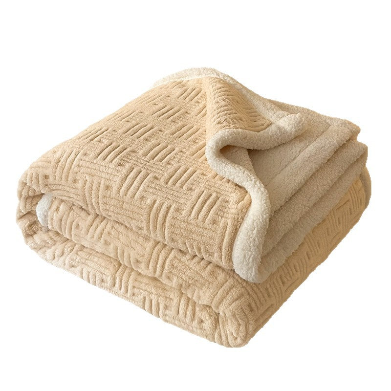 Plush Textured Throw Blanket