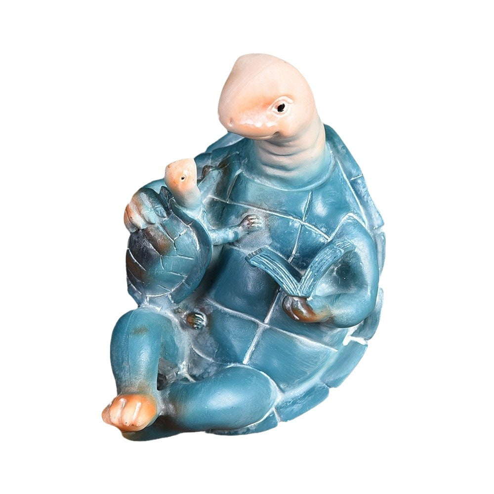 Reading Turtle Figurine Homeandso