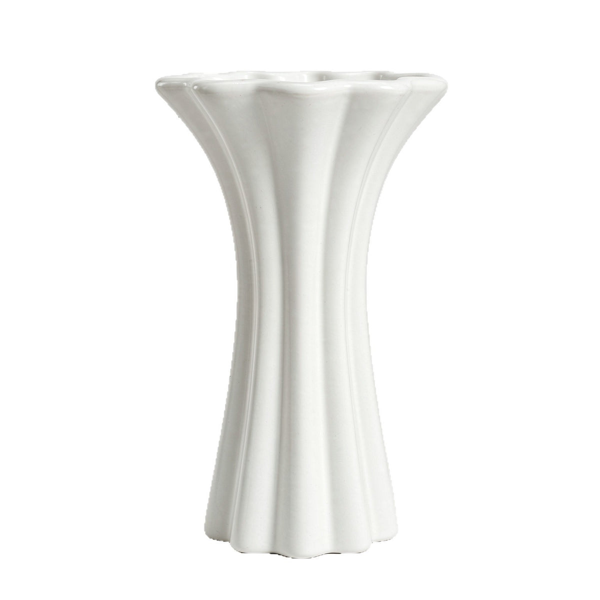 Modern Fluted Ceramic Vase