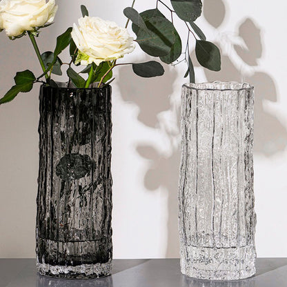 Textured Glass Water Vase