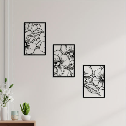 Floral-Inspired Metal Wall Art Homeandso