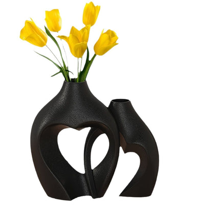 Heart-Shaped Decorative Ceramic Vases Homeandso