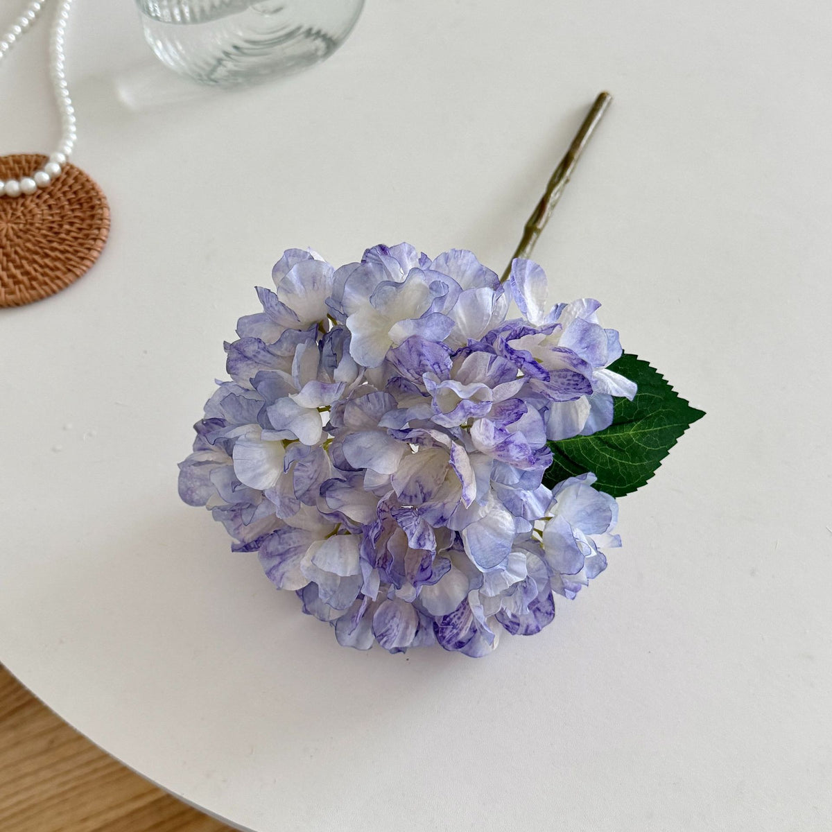 Faux Hydrangea Flower Stem