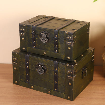 Vintage-Inspired Wooden Treasure Chest Homeandso