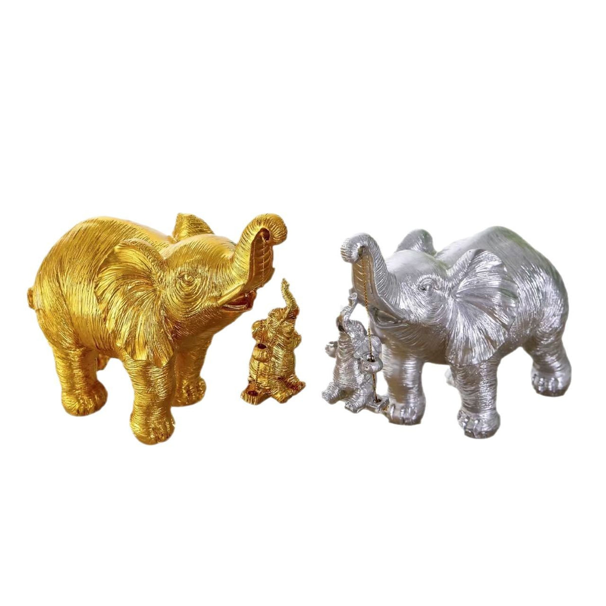 Decorative Elephant Family Sculpture Homeandso