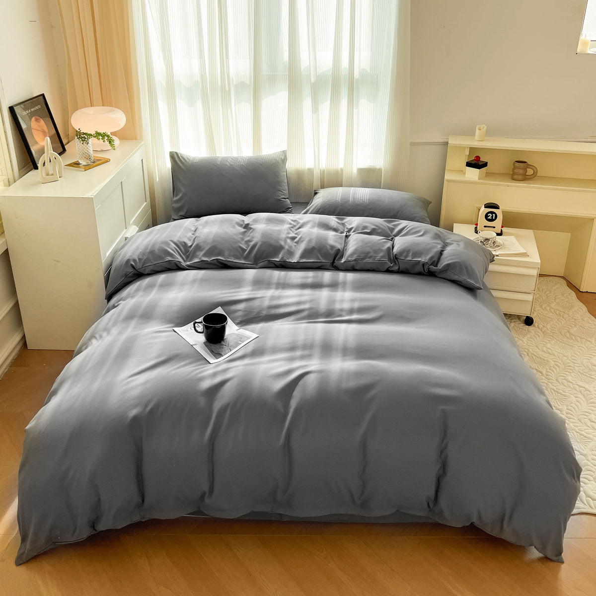 Lightweight Breathable Cotton Duvet Cover Set Homeandso