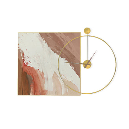Artistic Wall Clock and Framed Abstract Artwork Homeandso