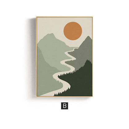 Abstract Wave Design Framed Wall Art Homeandso