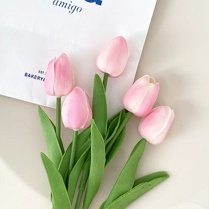Realistic Faux Tulip Bouquet Arrangement