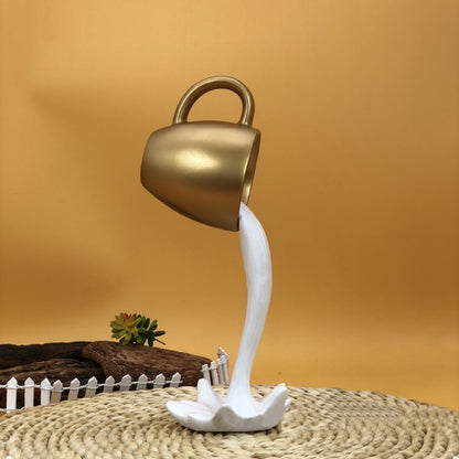 Cup Overflowing Creative Figurine Homeandso