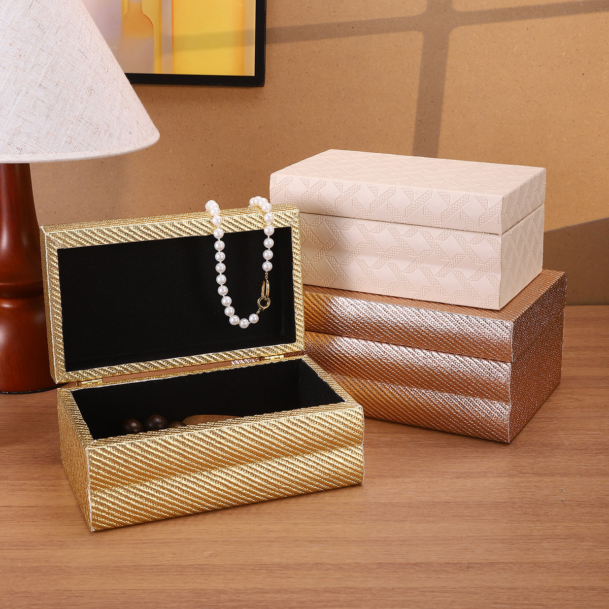 Decorative Storage Box with Elegant Textured Design Homeandso