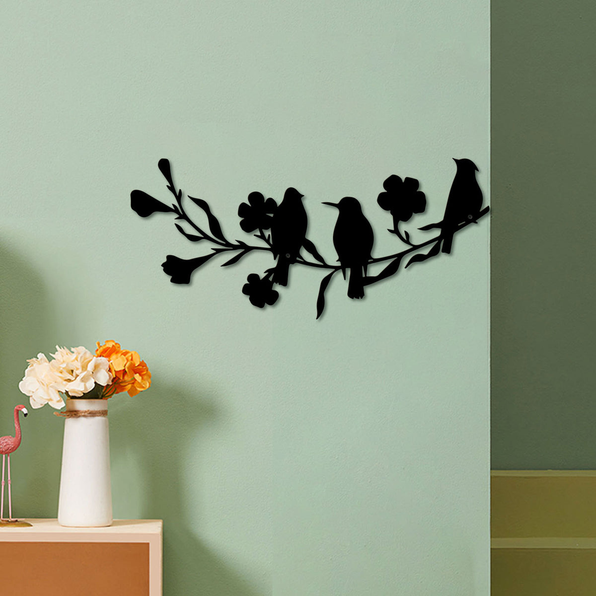 Decorative Bird and Flower Wall Art Homeandso