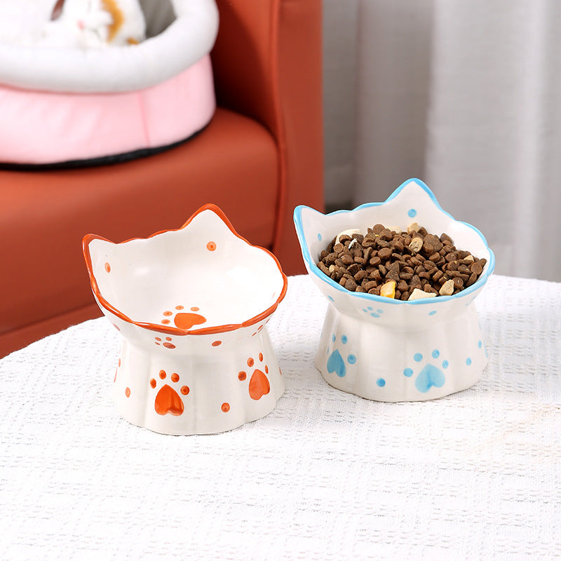 Cute Cat-Shaped Pet Food Bowl Homeandso
