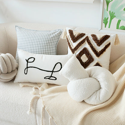 Cozy Textured Decorative Bolster Pillow
