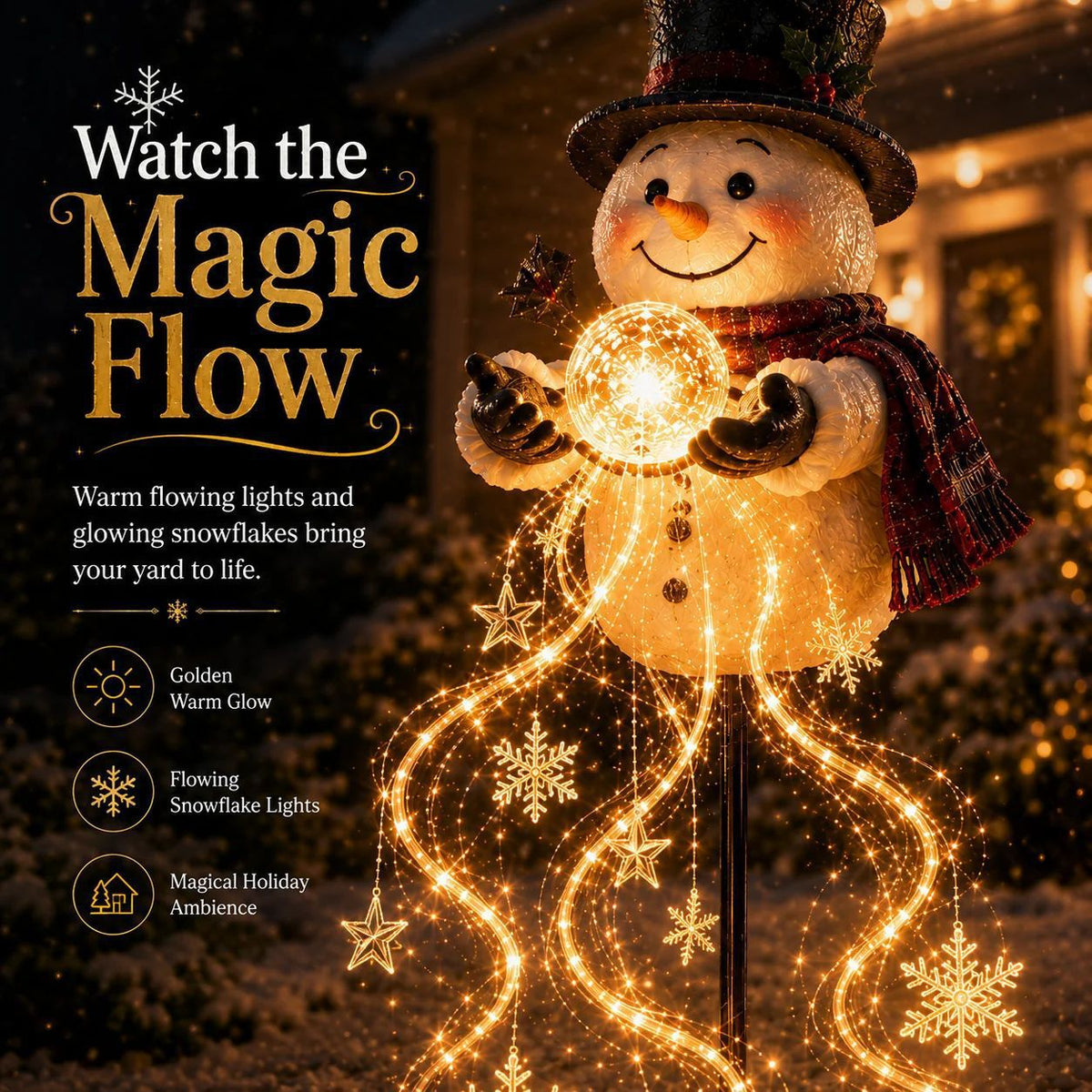 Decorative Snowman Light Display