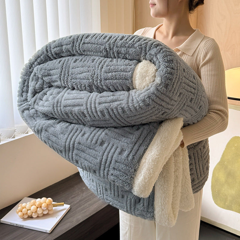 Plush Textured Throw Blanket