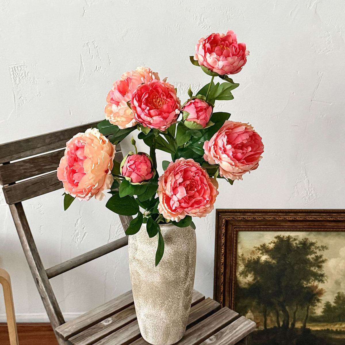 Lifelike Peony Floral Arrangement