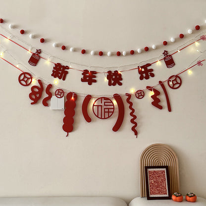 Festive New Year Wall Decoration