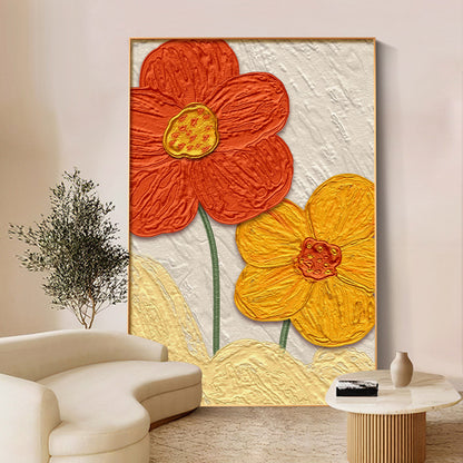Framed Floral Textured Wall Art Homeandso