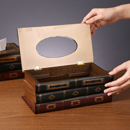 Vintage Book-Style Tissue Box Homeandso