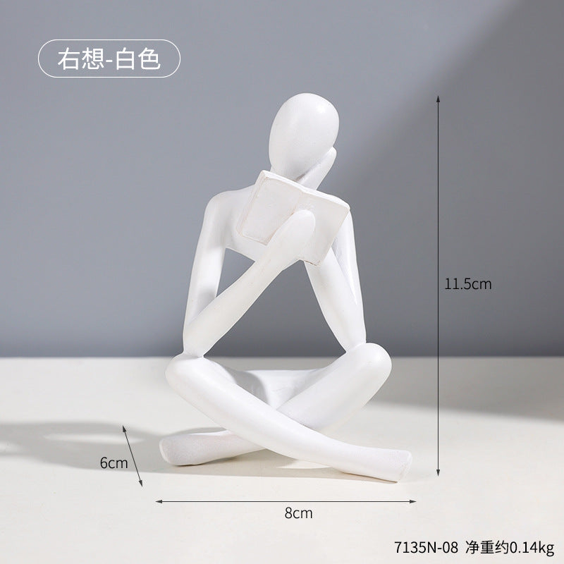 Contemporary Reading Figurine Homeandso