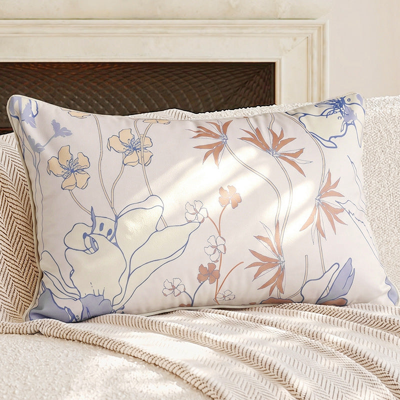 Elegant Ruffled Decorative Lumbar Pillow