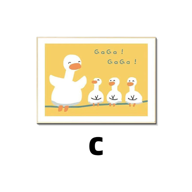 Whimsical Duck Family Framed Wall Art Homeandso