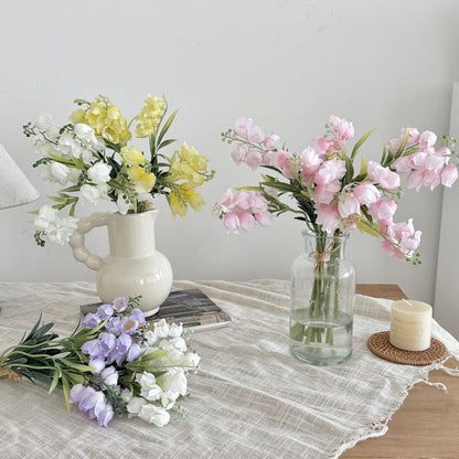Lifelike Decorative Purple Floral Bouquet