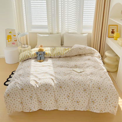 Playful Heart Pattern Duvet Cover Set Homeandso