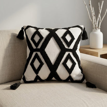 Geometrisch gemustertes Textil-Wurfkissen
