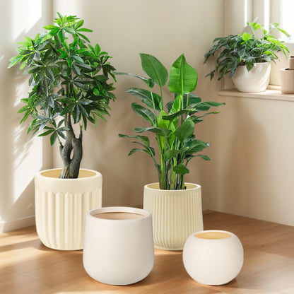 Textured Round Modern Planter Homeandso