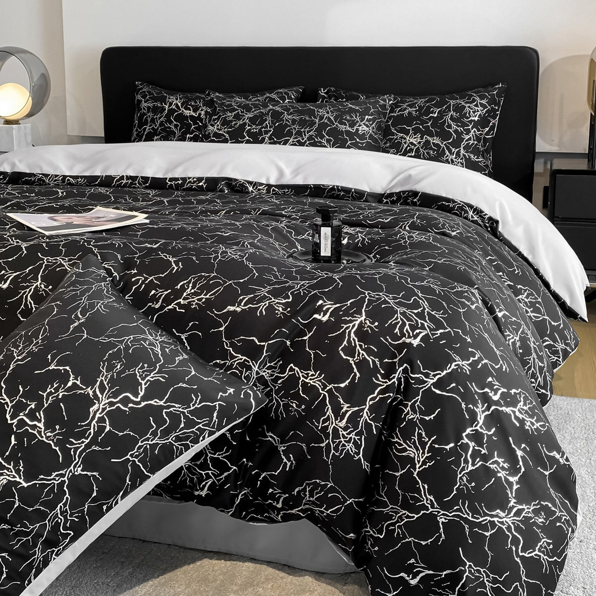 Decorative Elegant Marble Pattern Bedding Set Homeandso