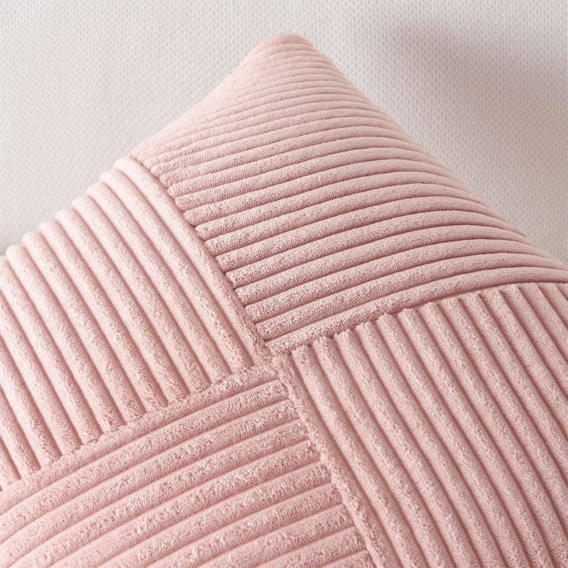 Textured Ribbed Throw Pillow