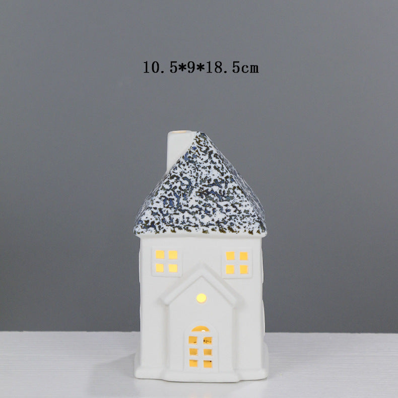 Ceramic Cottage Candle Holder Homeandso