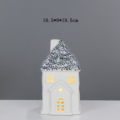 Ceramic Cottage Candle Holder Homeandso