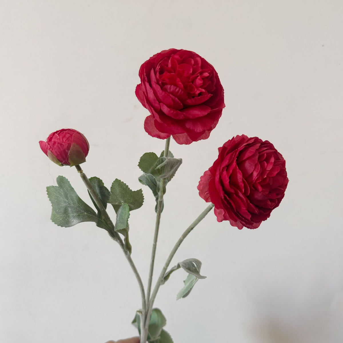 Realistic Faux Ranunculus Floral Arrangement