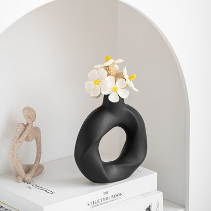 Modern Geometric Ceramic Vase Homeandso