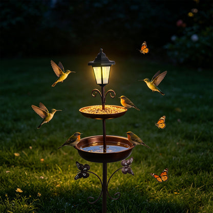 Elegant Outdoor Solar Lantern Stand Homeandso