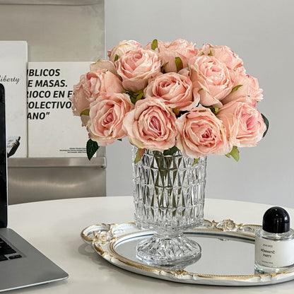 Faux Floral Rose Bouquet Arrangement