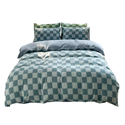 Textured Checkered Bedding Set