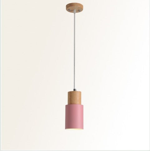 Modern Wooden and Metal Pendant Light