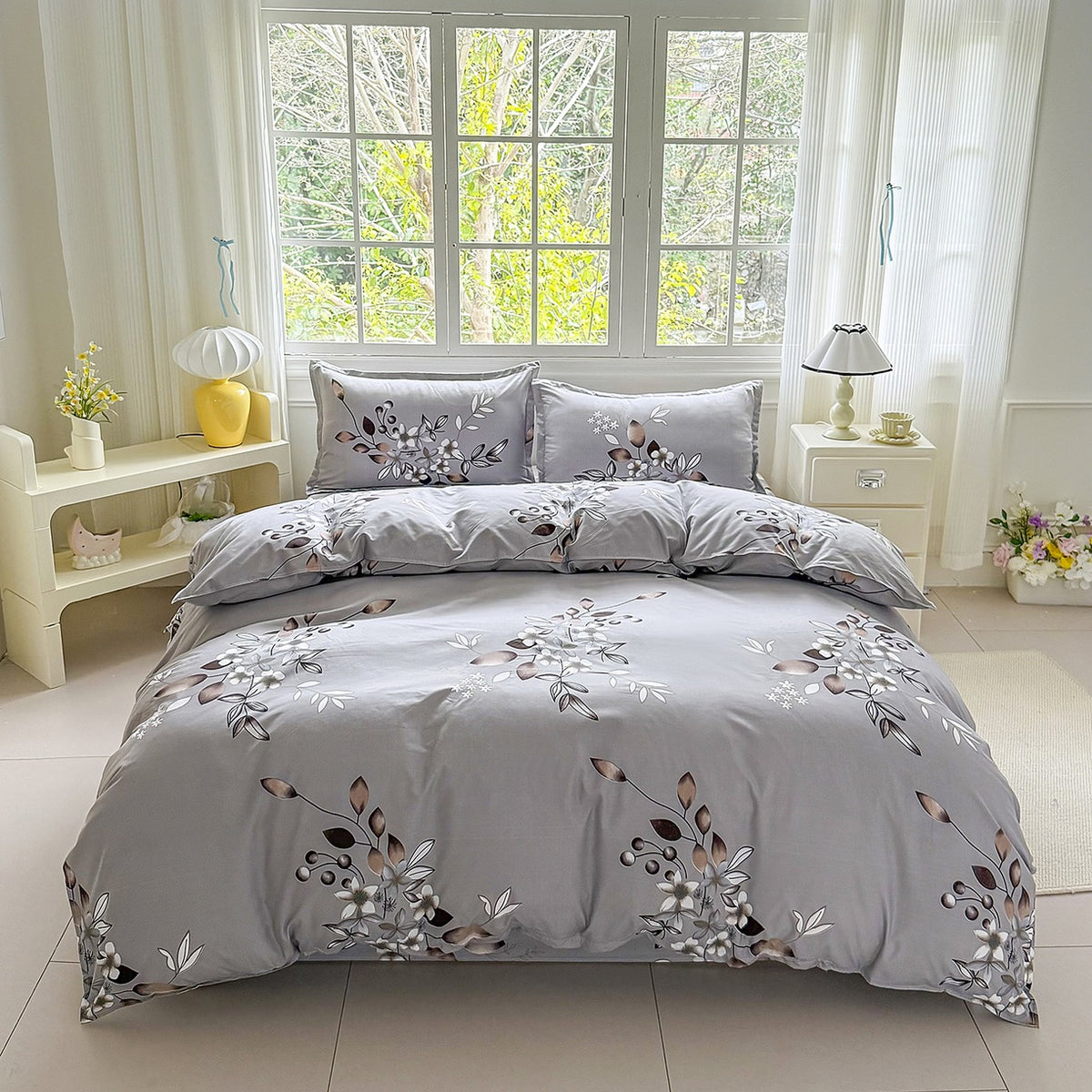 Floral Patterned Duvet Cover Set