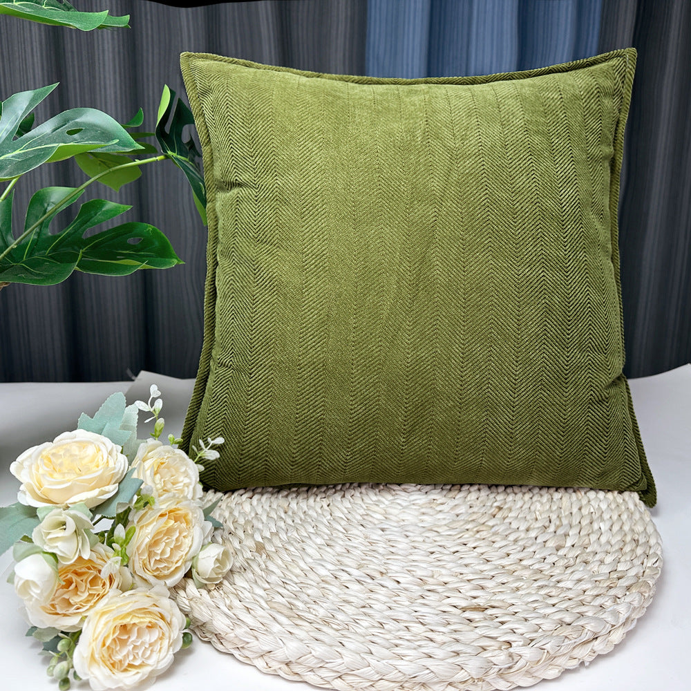 Textured Herringbone Design Throw Pillow