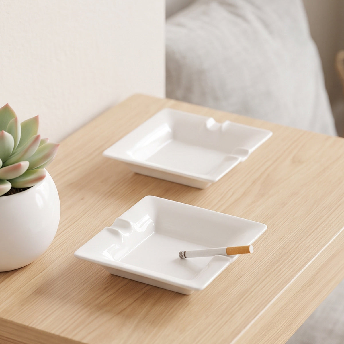 Square Ceramic Ashtray Homeandso