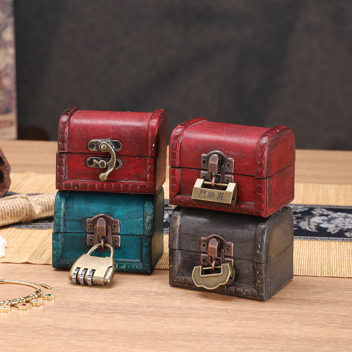 Retro Decorative Treasure Chest Homeandso