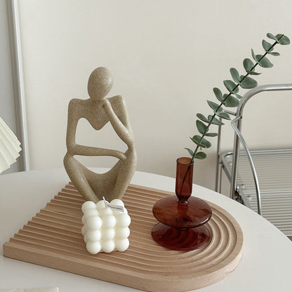Unique Three-Tiered Decorative Glass Candle Holder