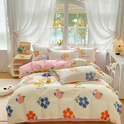 Playful Cartoon Bear Bedding Set Homeandso