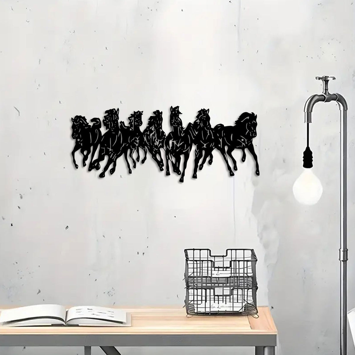 Decorative Galloping Horse Silhouette Wall Art Homeandso